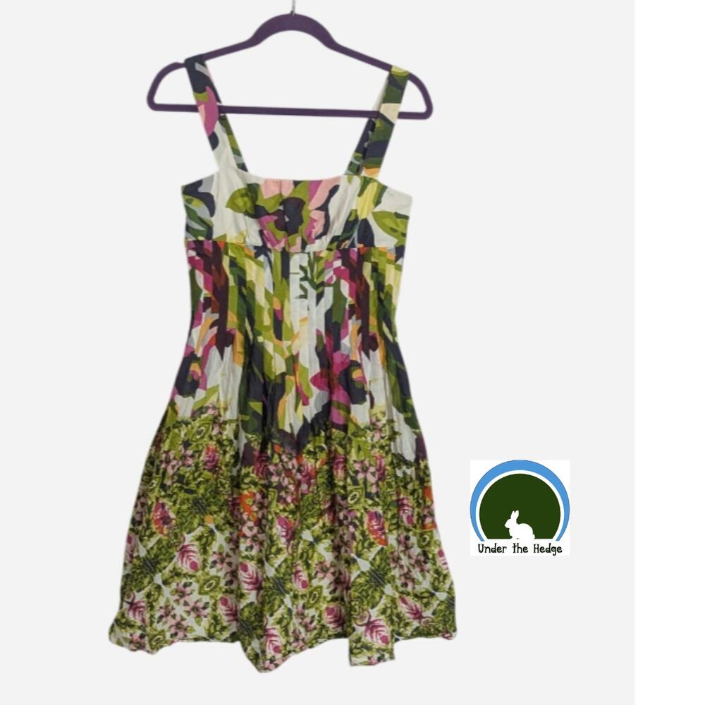 Vtg Suzi Chin Maggy Boutique Floral Garden Dress Size 4 Whimsigoth Fairy